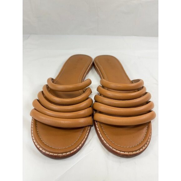 Madewell Addie Leather Slide Sandal in Desert Camel Tan Women's Size 9 - Picture 5 of 11
